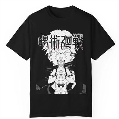Sukuna Itadori Yuji Anime Jujutsu Kaisen Graphic TShirt 100Cotton Oversized Shirt Unisex Unisex Short Sleeve ONeck 2026 Y2k