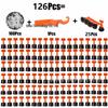 126-teiliges Fliesen Nivellierwerkzeug-Set, 1,5 mm Kreuz-Abstandshalter für die Positionierung von Wandfliesen.