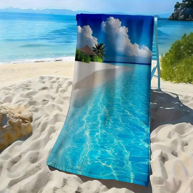Preppy Anchor Print Beach Towel Quick Dry Absorbent Lightweight Sandproof Towel for Summer Beach Pool Swim Camping Vacation