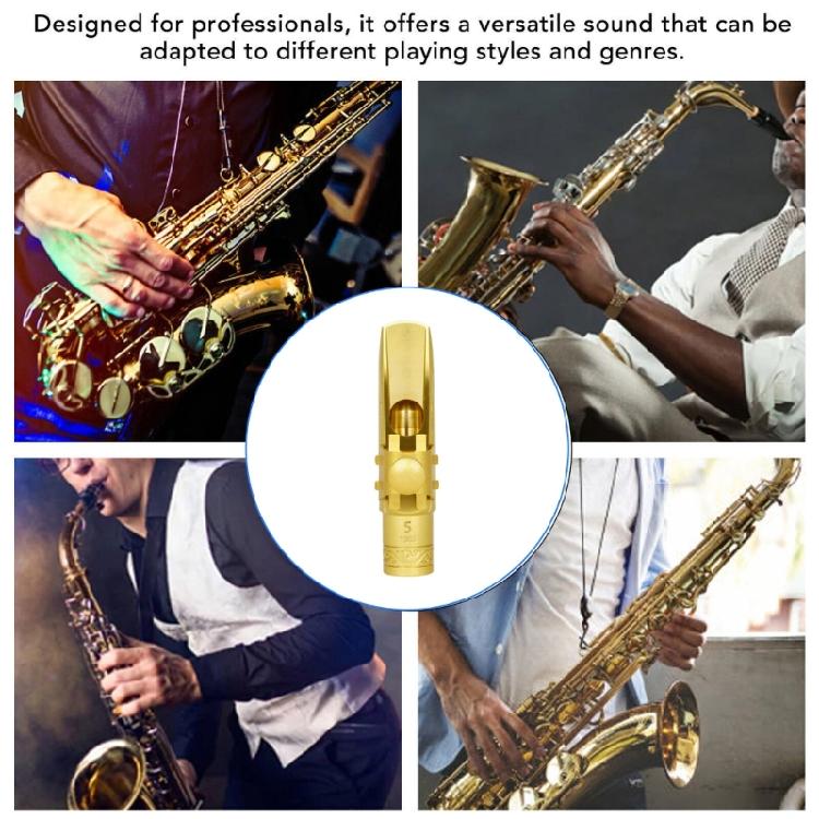 Brass Saxophone Mouthpiece Replacement Metal Eb Sax Mouthpieces with Caps and Ligatures Musical Instruments Accessories