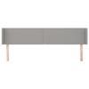 VidaXL Headboard with Ears Light Grey 203x16x78-88 Cm Fabric3118650