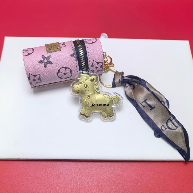 999 Pure Gold Red Envelope Money Charm and Car Keychain