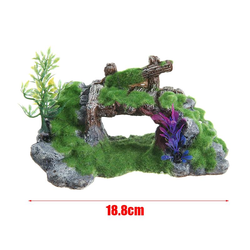 Akvarium Mountain View Rockery Hiding Cave Ornament Fish Tank Decoration