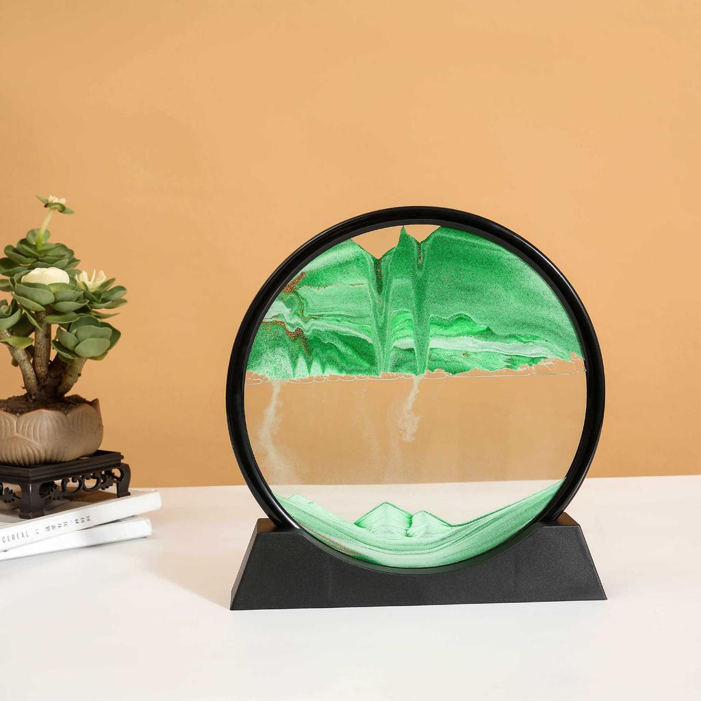 3d Quicksand Painting Creative Living Room Crafts Ornaments Hourglass Painting Dynamic Scene Decoration Home Miniatures Gift