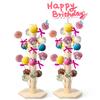 Multi-Tier Lollipop Stand 60 Holes Lollipop Holder Wood Stand Cake Pop Candy Holders for Wedding Party Lollipop Display Stand