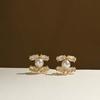 Silver-Tone Double C Earrings, Elegant & Cute, Suitable for Daily Wear and Gatherings