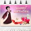 Retro Cartoon B&Bettys Boops Background Kids Birthday Decorations Party Supplies Girls Photo Shoot Props Gifts Backdrop Banner