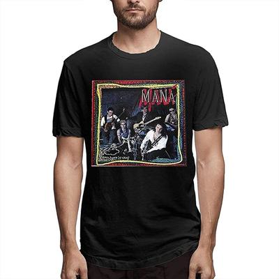 Herren T-Shirt mit kurzen Ärmeln, Mana Band T-Shirt Schwarz Unisex Herren Oberteile Tee