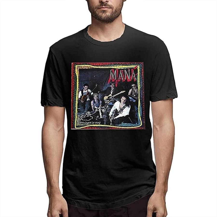 Men s Short Sleeve T-Shirt, Mana Band T-Shirt Black Unisex Mens Tops Tee S