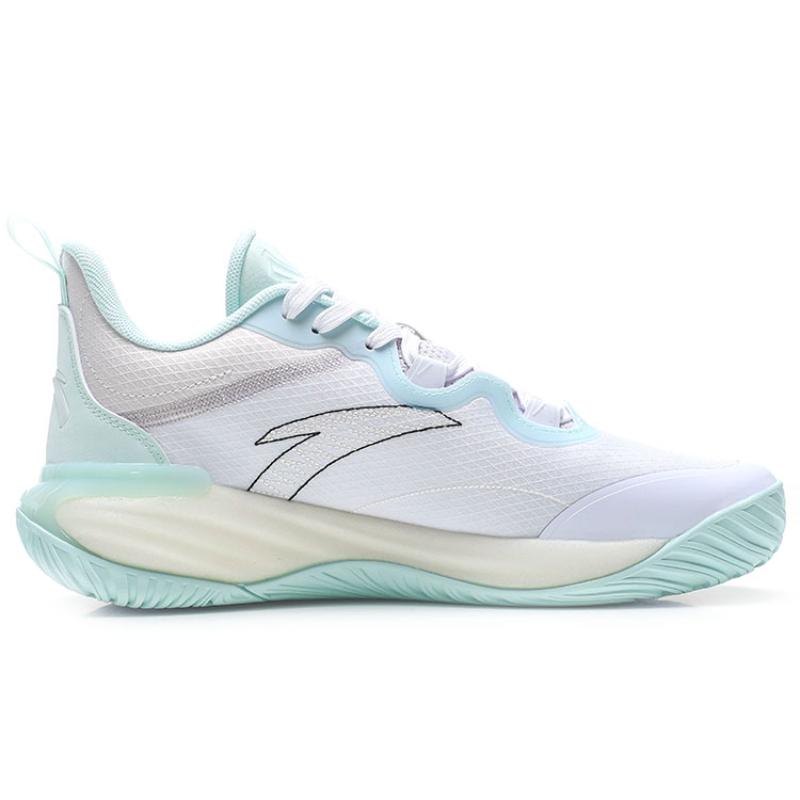 Anta Cushioning Anti-Slip And Wear-Resistant Low-Top Basketball Shoes Men's White Green Gray Sneakers 112221604Q-3