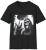 Bigfoot UFO Selfie Rock On Graphic T-Shirt Men's Funny Alien Camping Tee