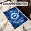 Crystal Velvet Rug Brighton & Hove Albion Football Print Custom Name Text Floor Mat Home Decor