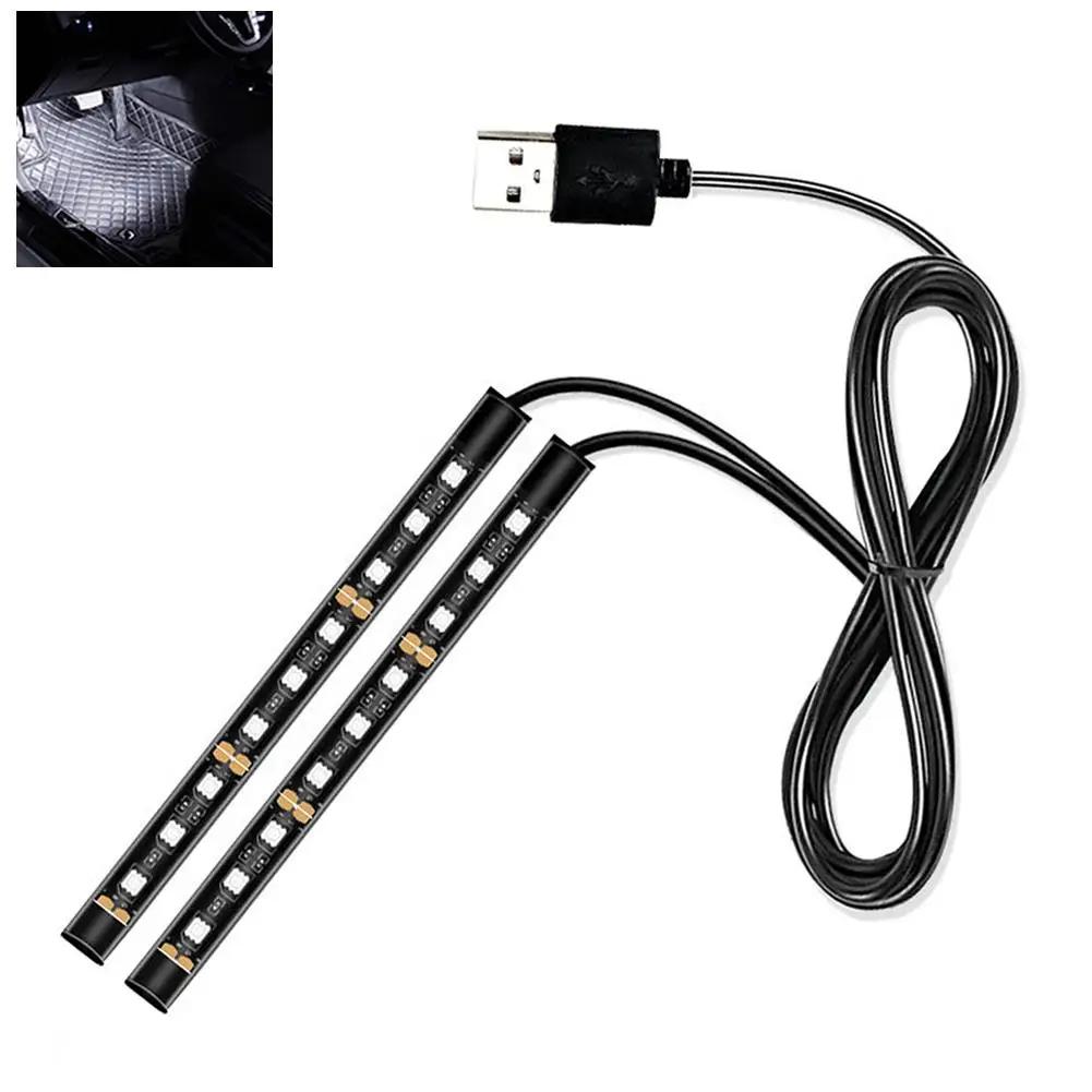 Led Bar Car Interior Backlight Ambient Mood Foot Light With Cigarette Lamp Accessories 12v Decorative Atmosphere Lighter Au E0T5