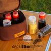 6pcs/Set Spice Sauce Condiment Bottle BBQ Camping Outdoor Picnic Pepper Jar Ketchup Seasoning Pot Container Kitchen Tool Portabl