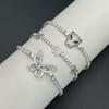 Luxuriöses Damenarmband mit Schmetterlings-Zirkonia und Leopardenkopf - Funkelnder High-End-Stil