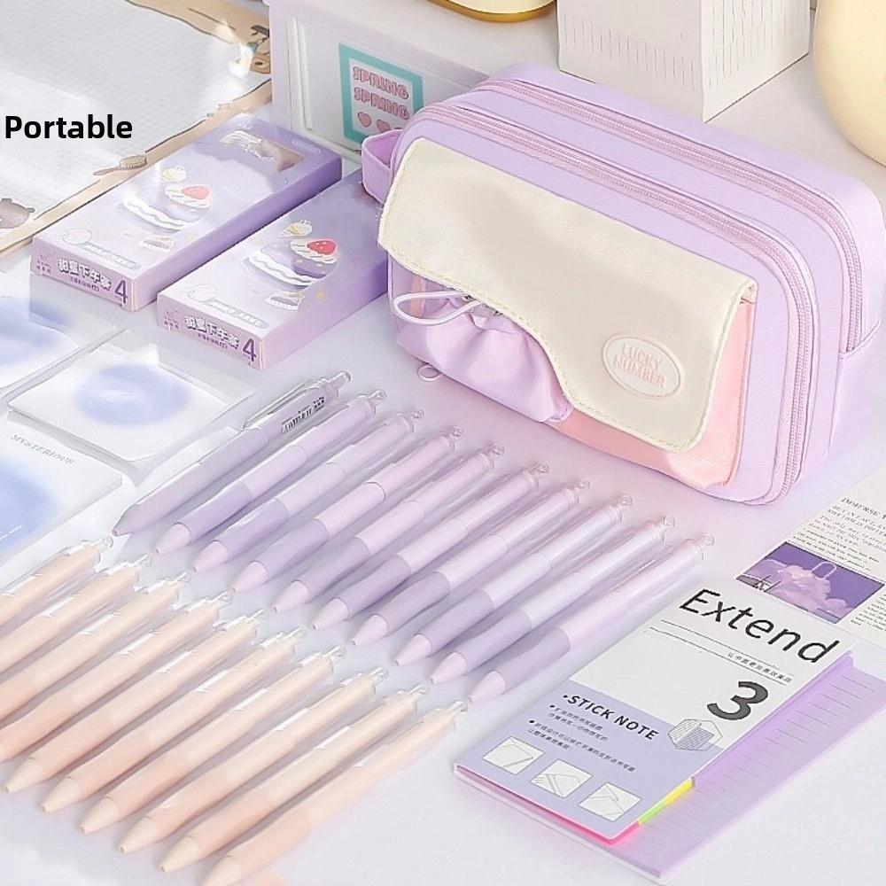 Large Capacity Stationery Storage Bag Cosmetic Storage Pen Pencil Case  Office