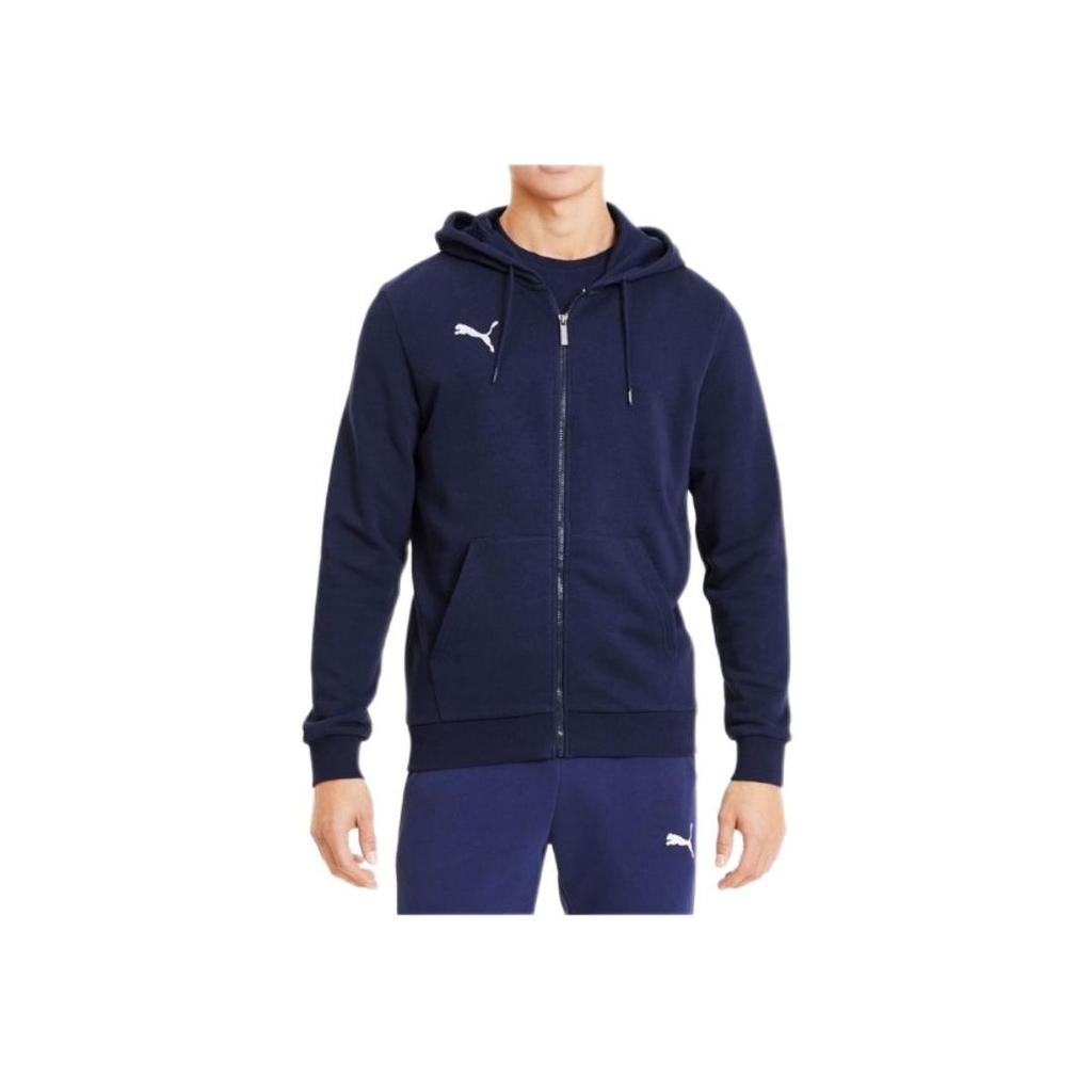Puma Logo Hooded Long Sleeve Jacket Men Jackets Navy-Blue 656708-06