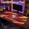 Tappetino Mouse Personalizzato con Nome Testo San Francisco 49ers, Tappetino Mouse Grande per Scrivania Regalo Personalizzato per Ufficio Domestico