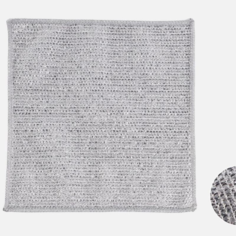 

New Thickened Cleaning Cloth Kitchen Magic Dishwashing Towel Metal Steel Wire Microwave Stove Tool single-layer Dish Rag 1