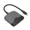 3 In 1 USB C To HD Multimedia Interface Adapter USB C To USB C USB3.0 Multi Port Adapter Compatible for Type C Devices