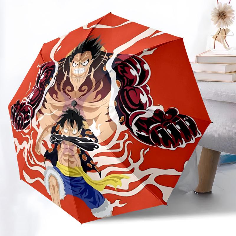1pc One Piece Monkey D Luffy Automatic Open/Close Umbrella   Compact Travel Umbrella, 8 Rib Heavy Duty, Perfect for Women & Men    a0923184
