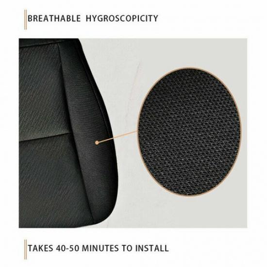 Black Cloth Car Interior Driver Seat Bottom Cover Repalce For Silverado 08-13