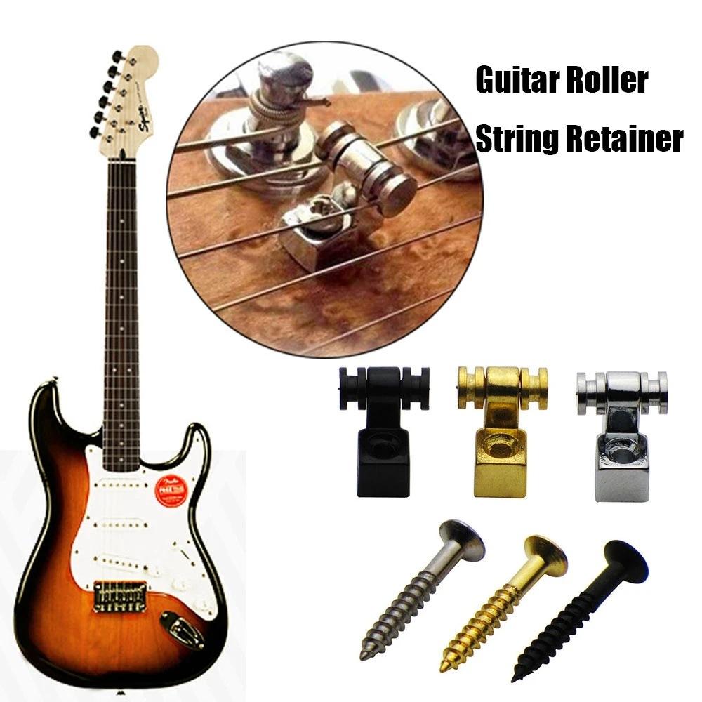 Electric Guitar String Lock, Ball-Style String Lock, Metal Handle Lock, Headstock Ball-Style String Lock, Includes Screws