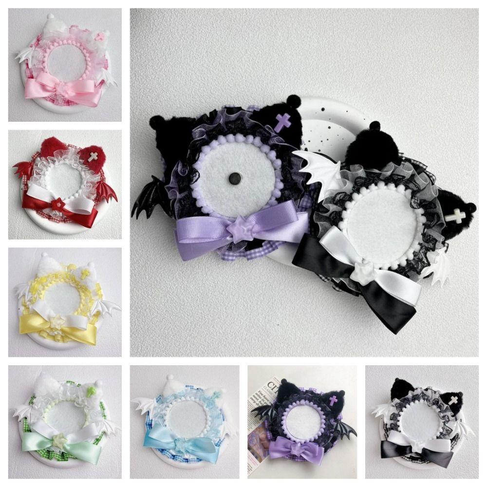 Bow Magnetic Anime Badge Holder Lace Cat Ears Badge Flower Lovely Pins Display Base  Badge Display
