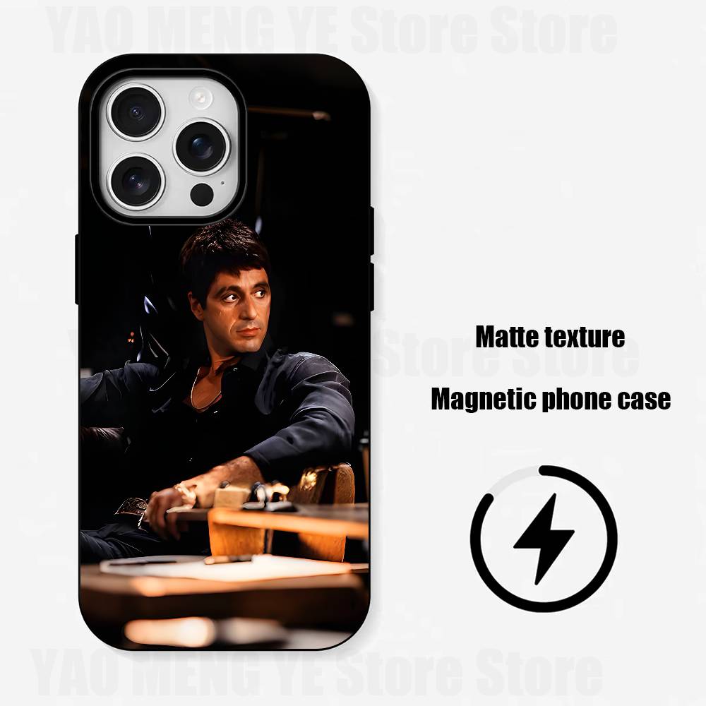Scarface Film For Iphone 17,16,15,14,13,12,11 Pro Mini Max XS Case Frosted Magnetic Cover For Shockproof Bumper Funda