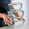 Microwave-Safe Borosilicate Glass Steaming & Soup Bowl Set