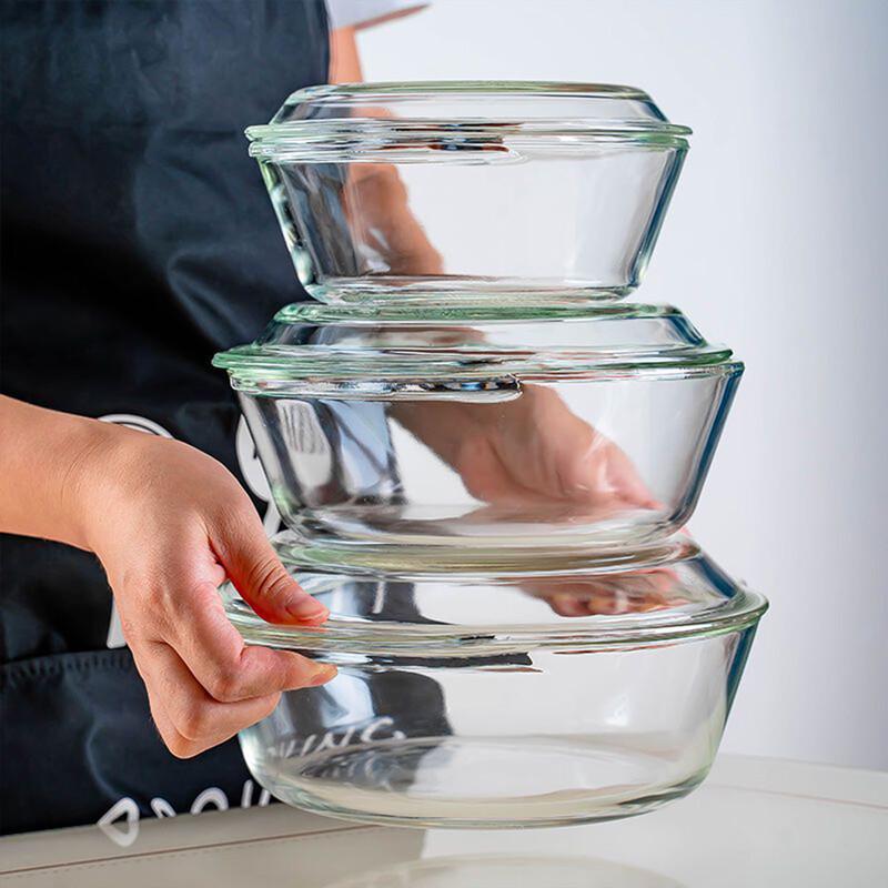 Microwave-Safe Borosilicate Glass Steaming & Soup Bowl Set