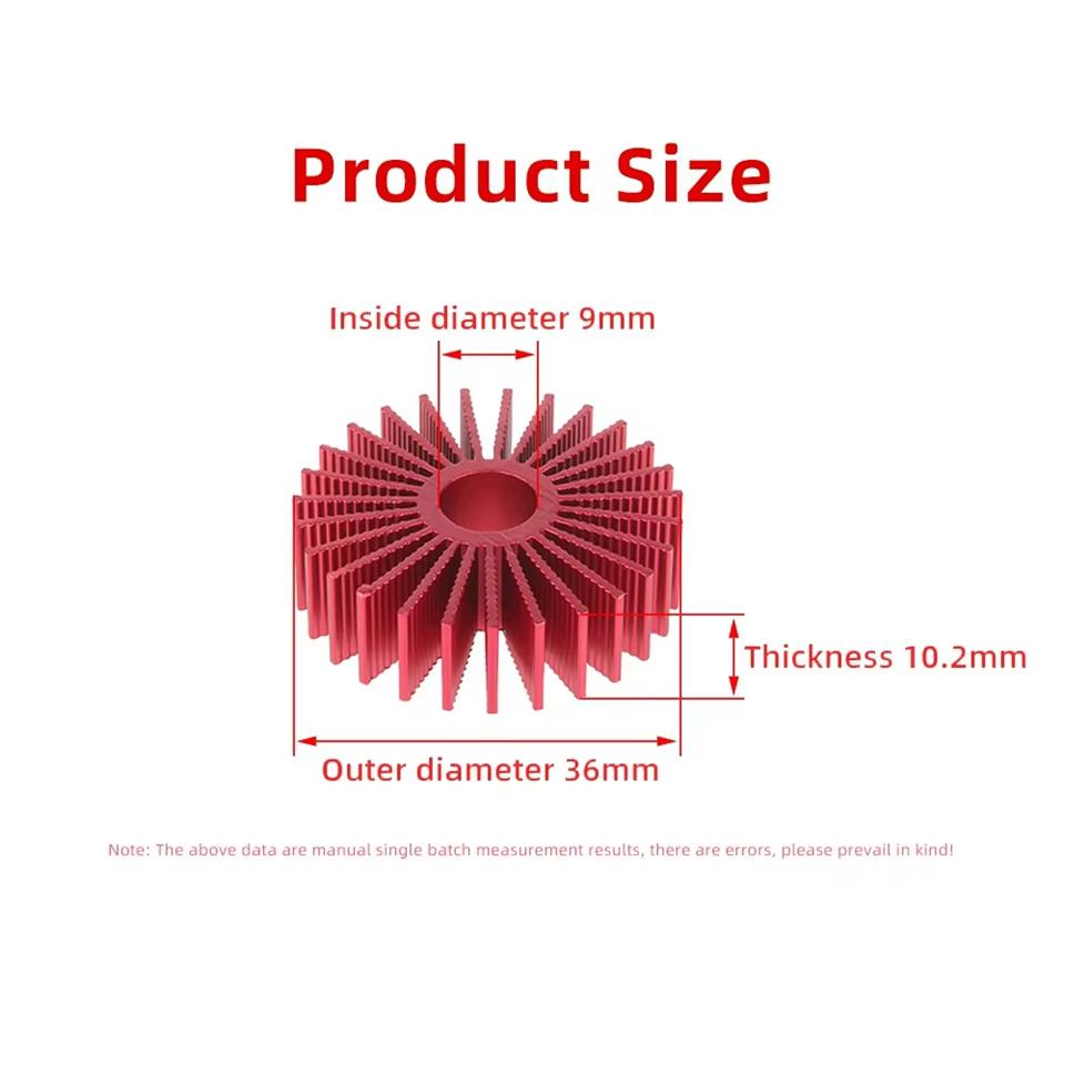3D Printer Parts Heat Sink for 36 Round Motor Aluminium 1-5 Pcs Heat Dissipation Cooling Accessories Heat Sink for Voron 1.0 2.4