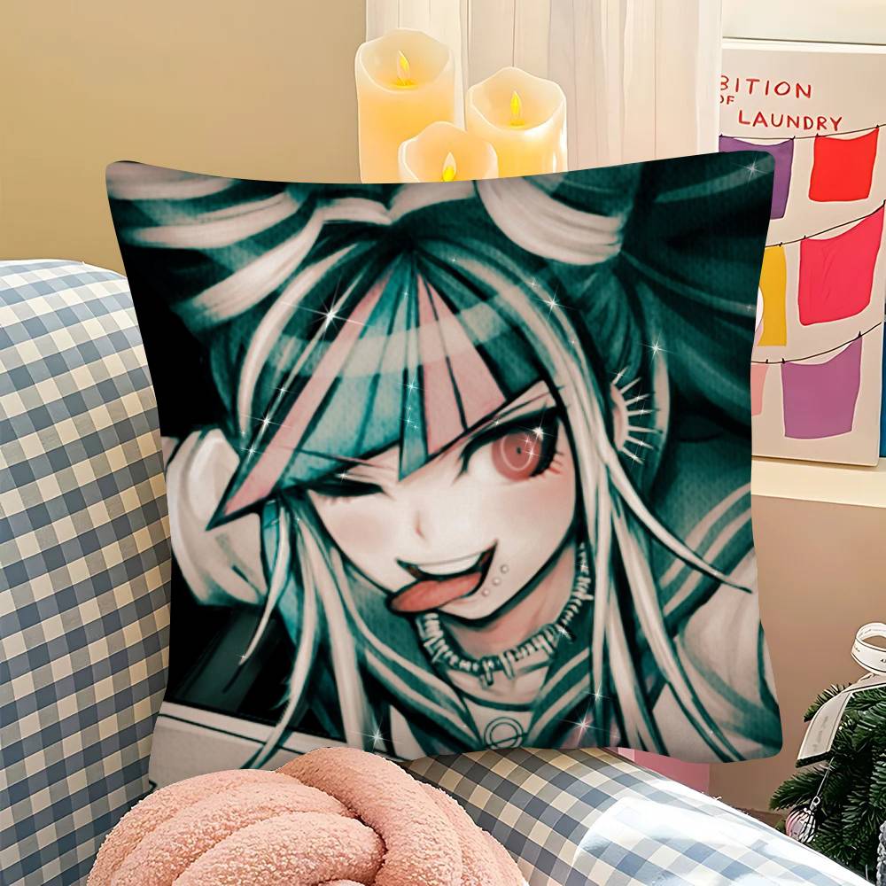 1Pc Anime D-Danganronpas-Cute Pillow Case Fashion Square Pillowcase Bedroom Sofa Room Ins Decoration Leisure