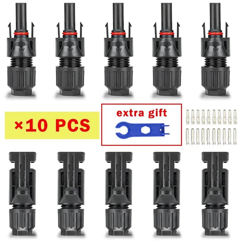 600/400/200/100/40/20/10Pcs Solar Connectors PV Plugs 1000V 30A Solar Panel Connector Kit Available for PV/MC Cables 2.5/4/6mm²