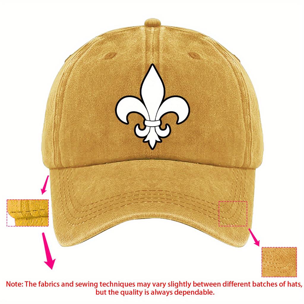 Lily flower pattern, fun theme pattern, printed baseball cap, multi color selection, adjustable size duckbill cap