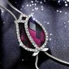 Charm Statement Crystal Pendant Bride Wedding Rhinestone Tassel Long Necklace Party Women Jewelry