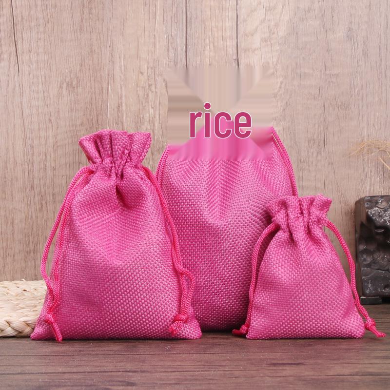 Ready Stock Linen Drawstring Bag for Jewelry and Gift Packaging