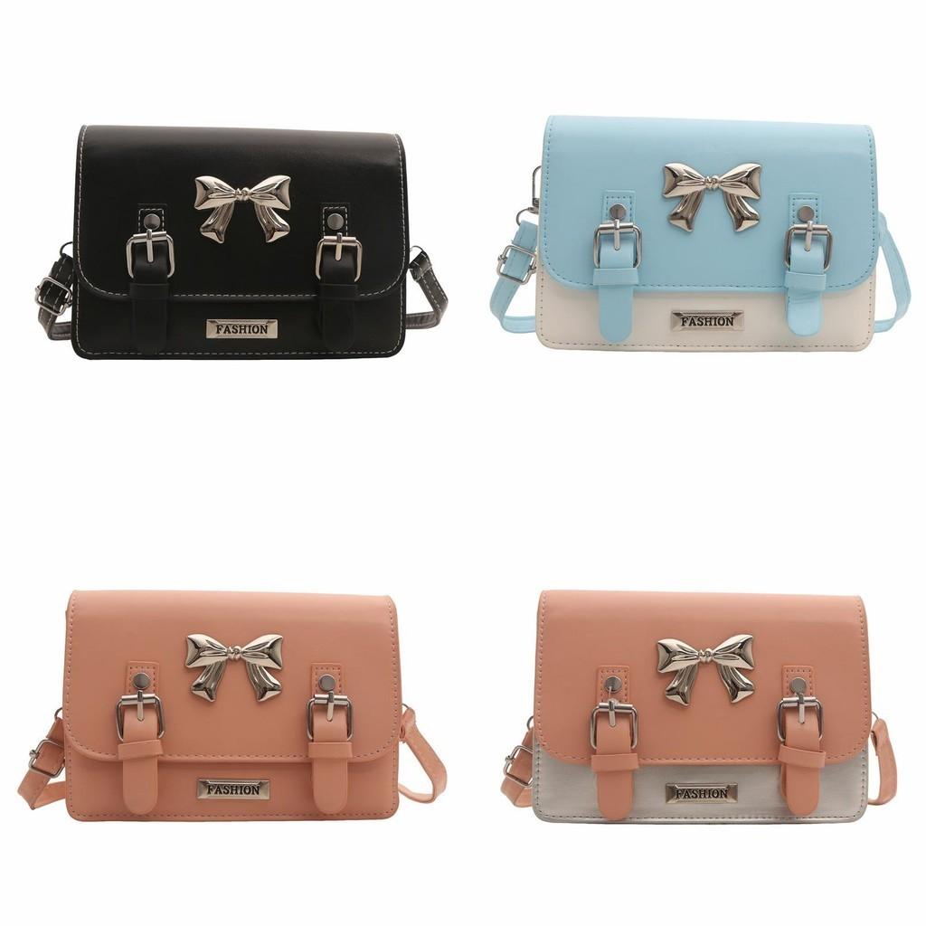 Cute Girl Bow Knot Casual Shoulder Bag Trendy Spring 2024 Fashion Messenger Bag