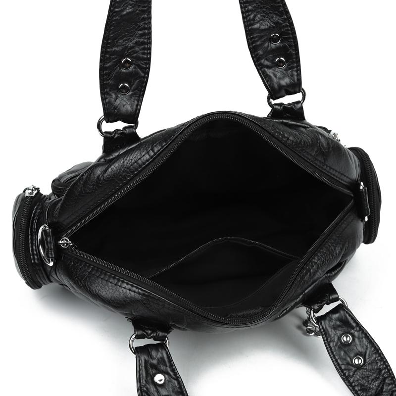 Damehåndveske med stor kapasitet pendler skulderveske mykt skinn crossbody-veske