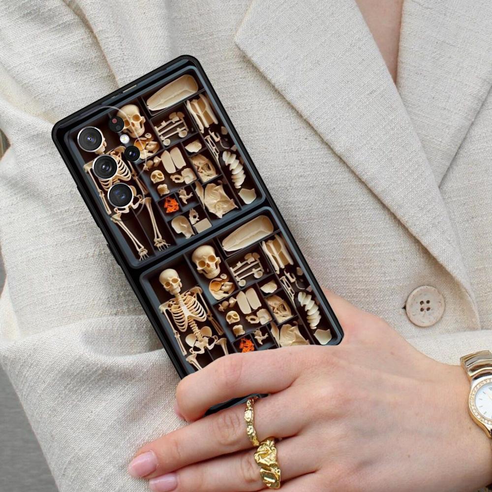 Radiological Human Organs Skeleton Cell Phone Case for Samsung Galaxy S26 Ultra S25 S24 S23 S22 S21 S20 Note10 Cover