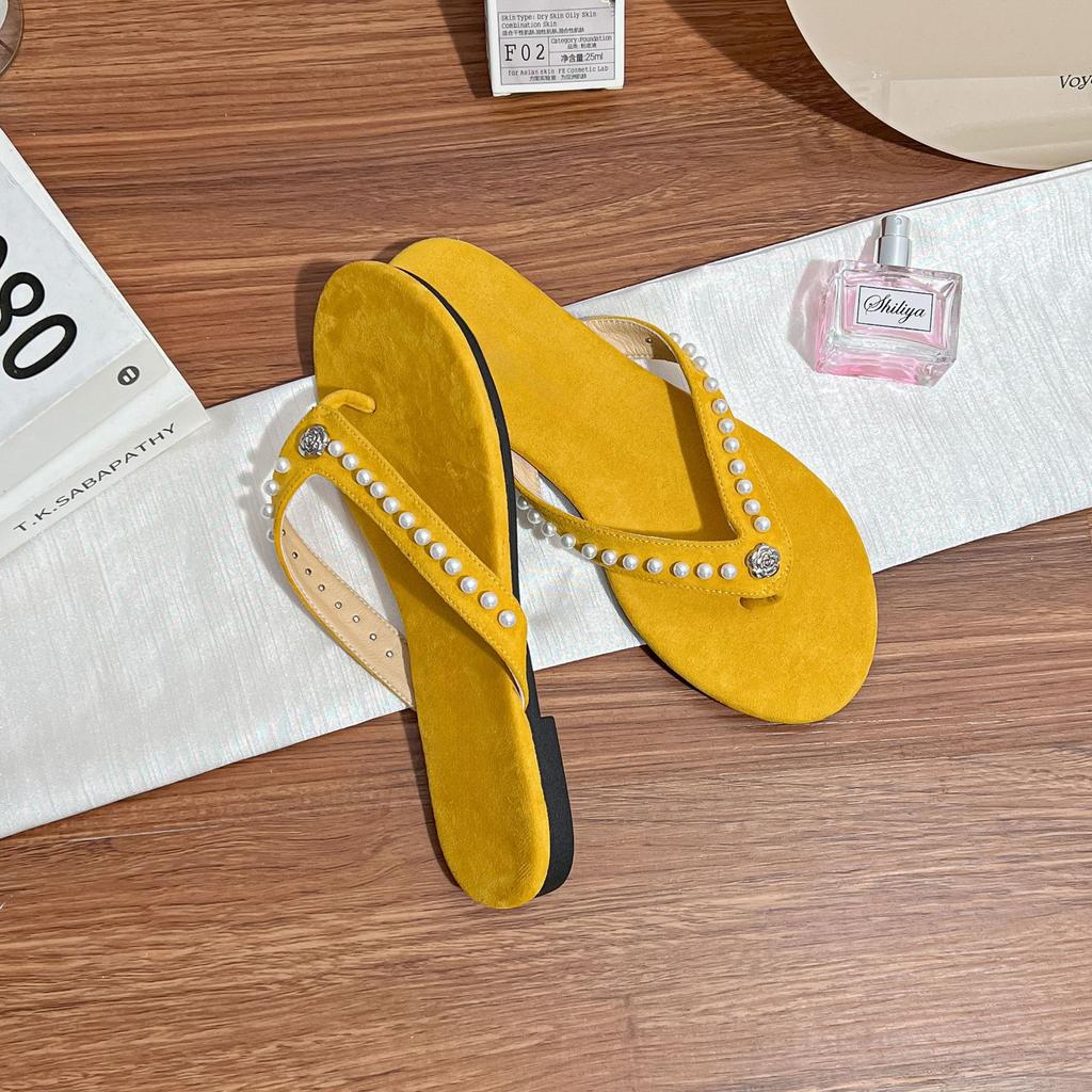 French Temperament Flip-flops Women's High-end Flat Sandals Summer 2025 Breathable Casual Shoes Women's Versatile