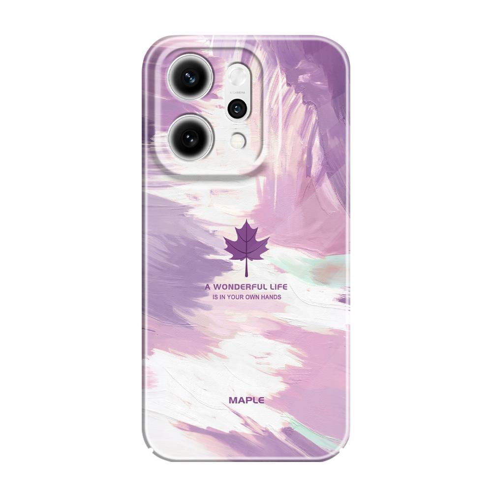 

Colorful Maple Leaf Phone Case For OPPO Reno 14 14F 13 13F 12 12F 11 11F 10 8 8Z 8T 7 7Z Pro 4G 5G Film Hard Cover OPPO Reno 8 5G