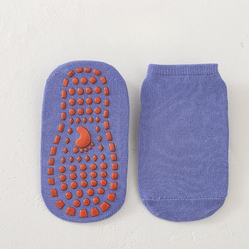 

Men and Women Spring and Autumn Silicone Glue Non Slip Trampoline Sports Floor Socks 1 pair синий