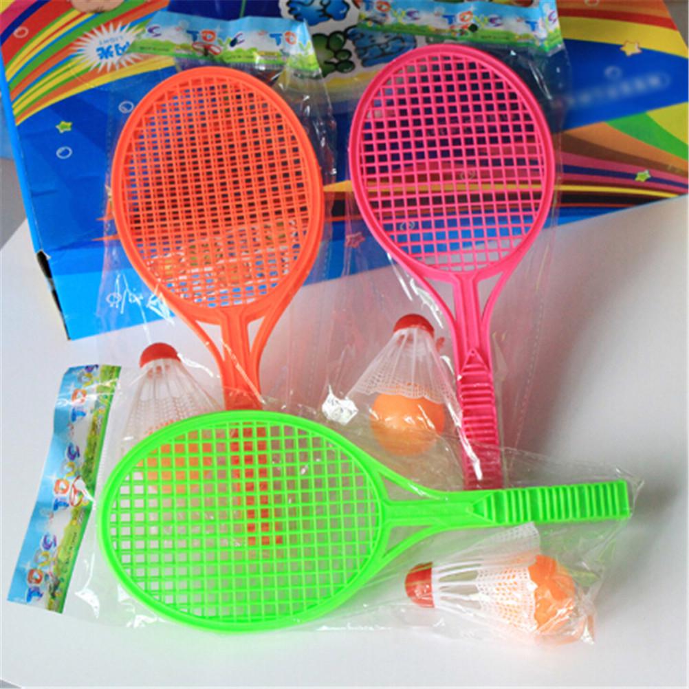 Kids Outdoor Badminton Tennis Set Racket Parent-Child Sport Educational Toys One Size