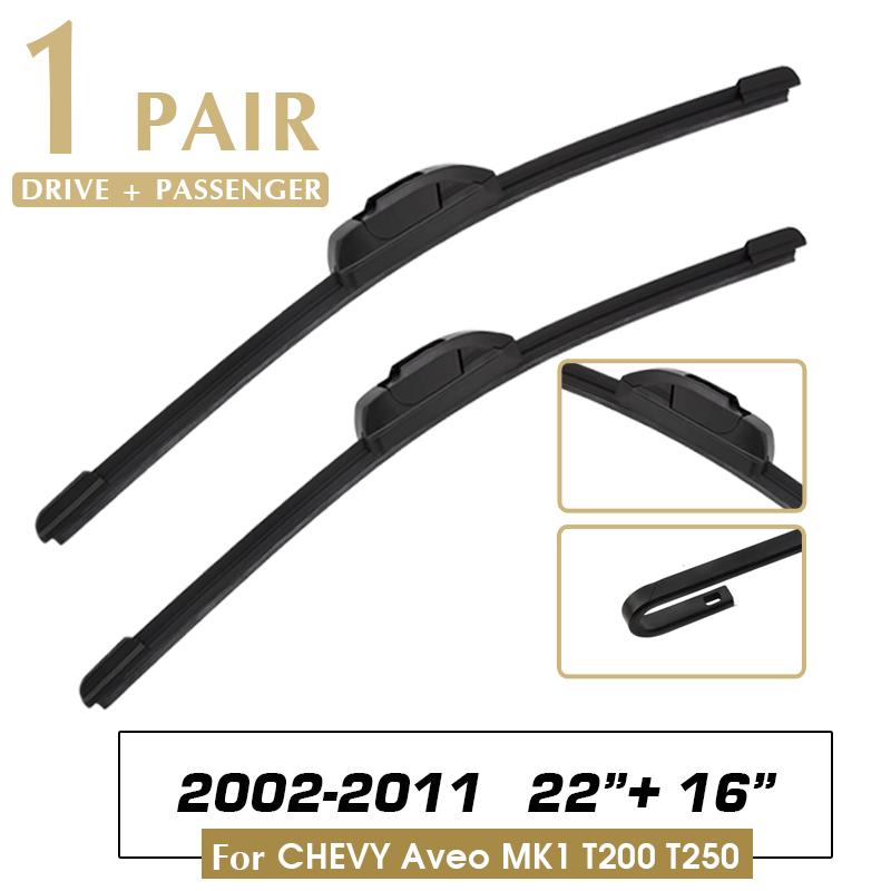 BROSHOO Car Wiper Blade Natural Rubber 2002- For CHEVY Aveo MK1 T200 T250 T300 Front Windshield Windscreen Cars Accessories For CHEVY