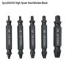 Titanium-Plated High-Speed Steel Double-Headed Screw Extractor Set (4/5/6 Pieces) – Stripped and Broken Screw Remover