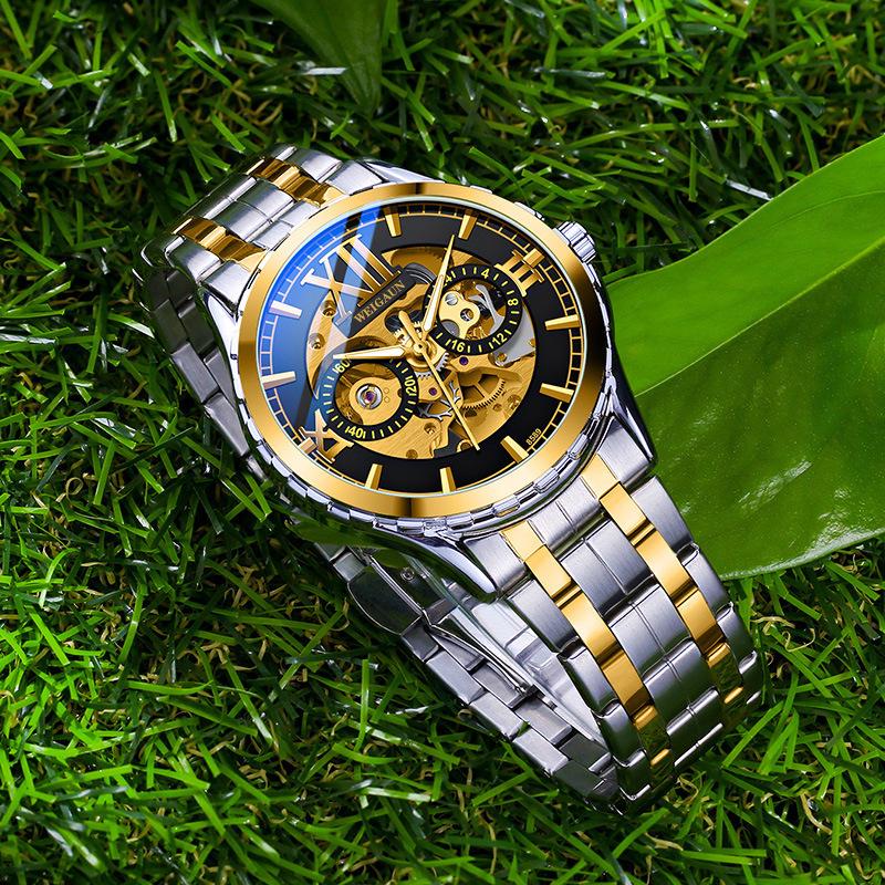 Men's Automatic Luminous Waterproof Hollow Mechanical Watch