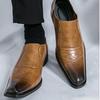 Men Dress Shoes Designer Square Toe Casual Office Shoes British Business Leather Shoe Luxury Wedding Shoes for Men Chelsea Boots