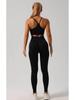 Peach Breathable Elastic Tight-Fit Yoga & Running Fitness Pants Set