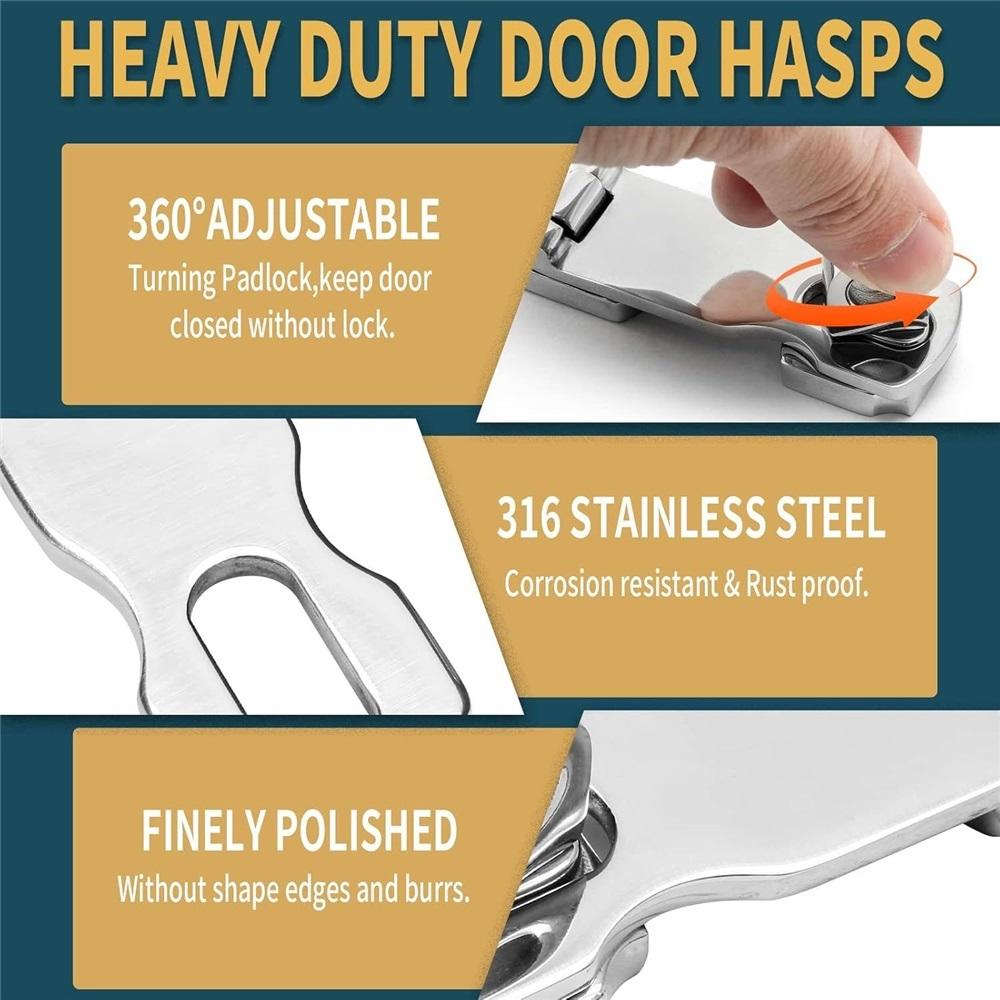 Zăvor de ușă rezistent din oțel inoxidabil de calitate marină cu lacăt rotativ